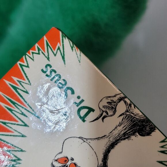 VTG Dr Seuss The GRINCH Plush 1997 Macys Christmas Stuffed Animal Large Book - Picture 14 of 14